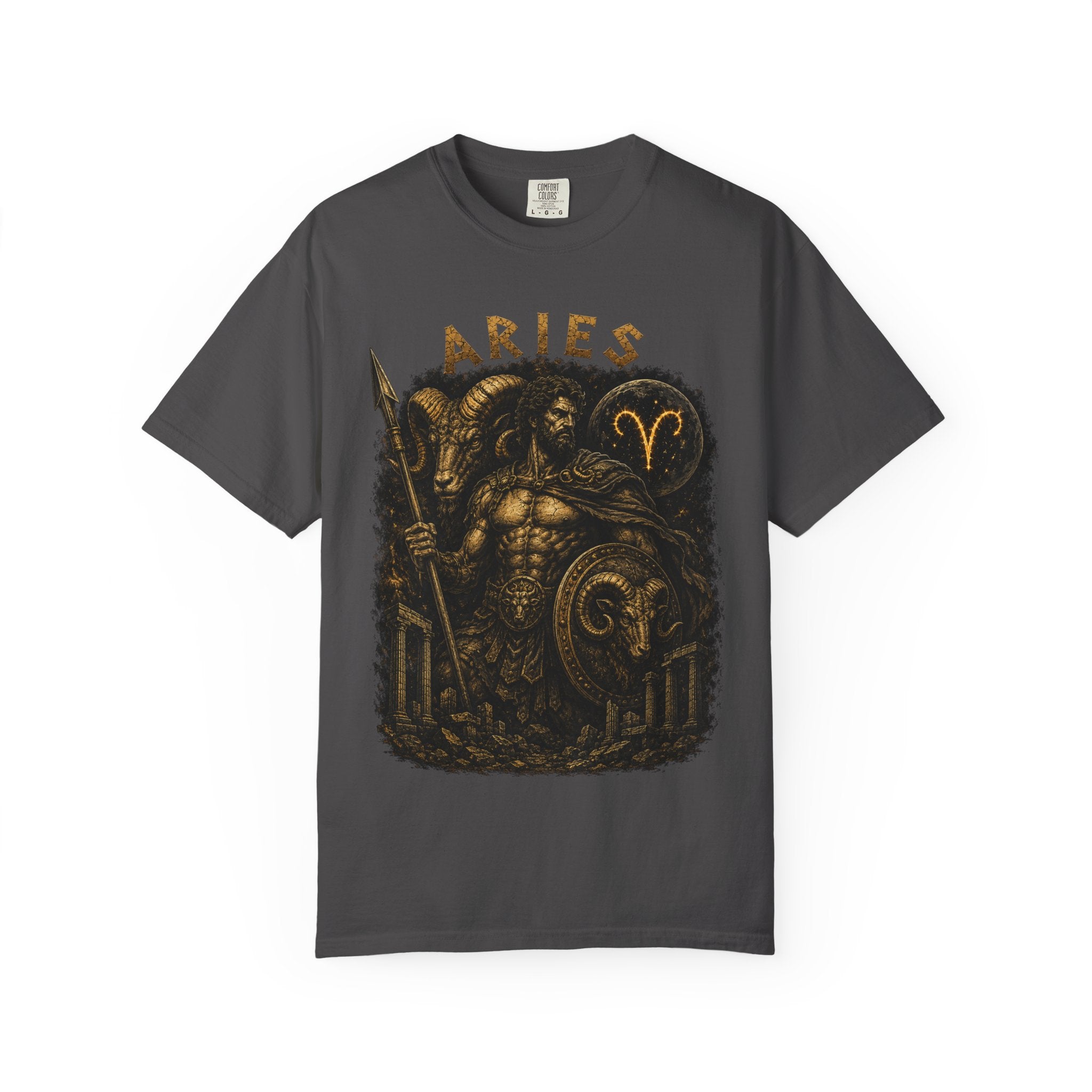 Aries Warrior Ram Graphic T-shirt | Zodiac Constellation Astrology