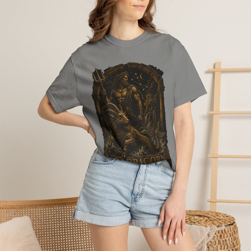 Capricorn zodiac goat illustration T-Shirt | Astrological sign tee