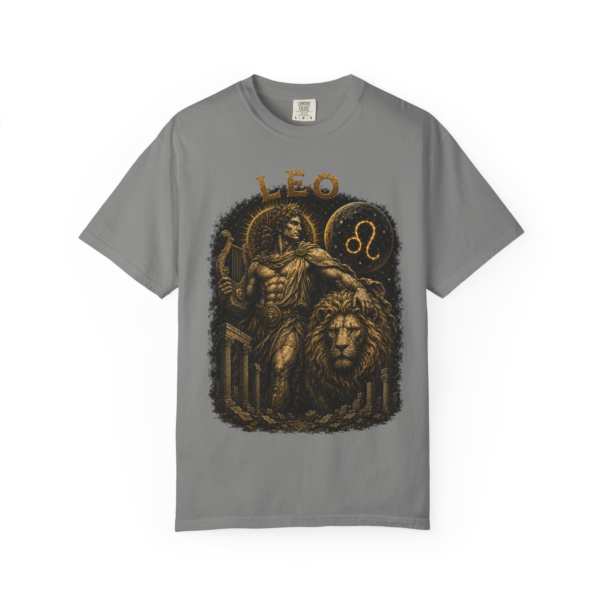 Leo Zodiac Lion Illustration T-shirt | Astrological Sign Tee