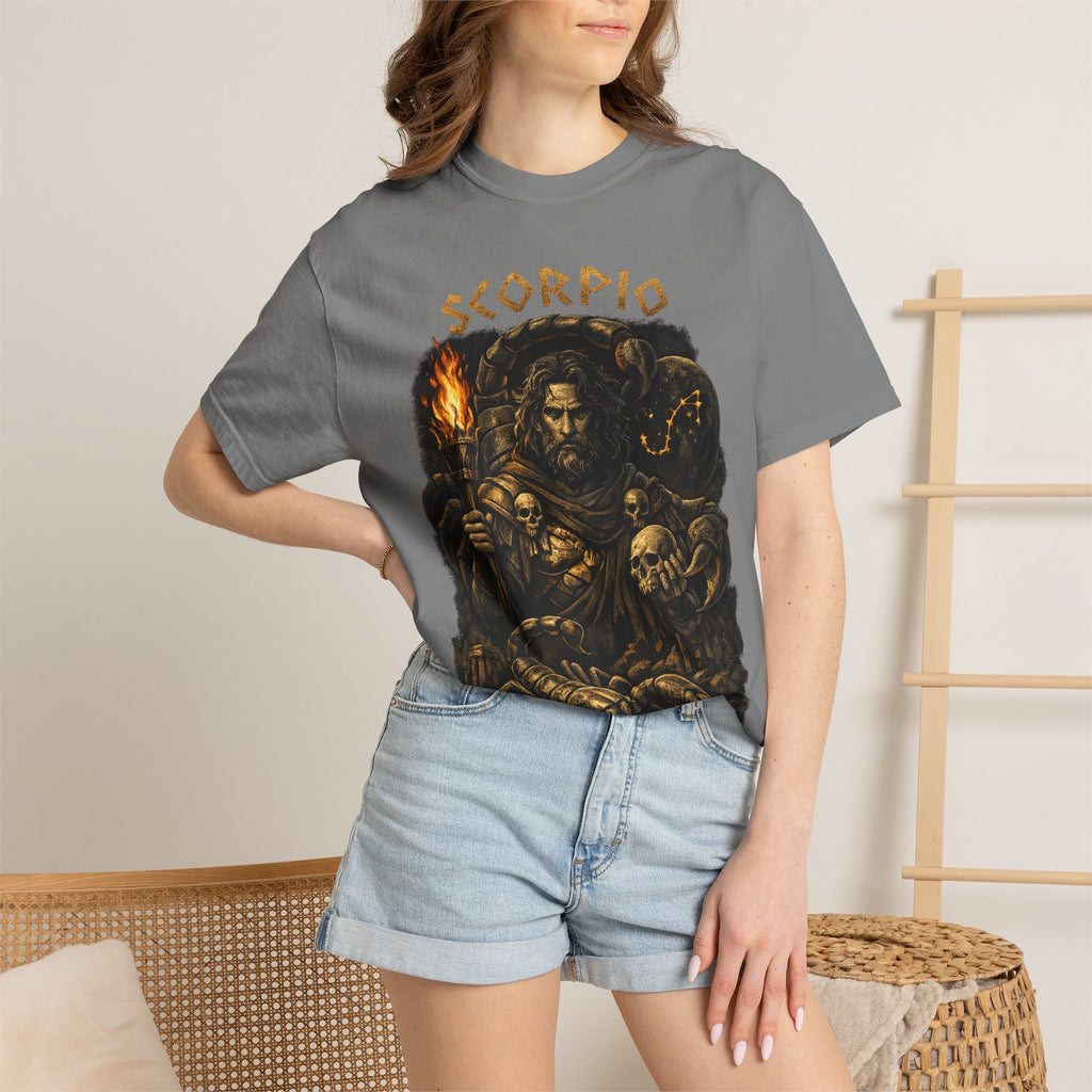 Scorpio Warrior Illustration T-shirt | Zodiac Scorpion Design