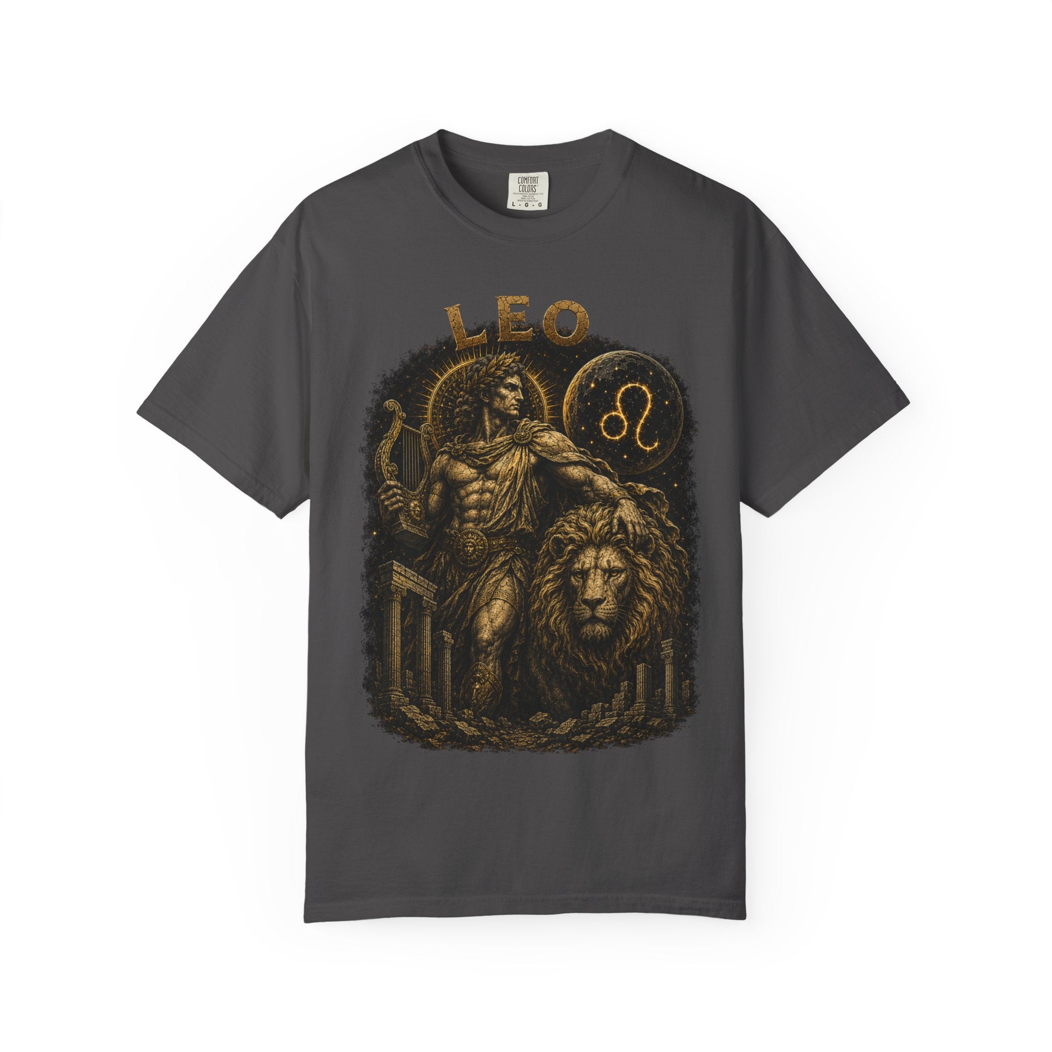 Leo Zodiac Lion Illustration T-shirt | Astrological Sign Tee