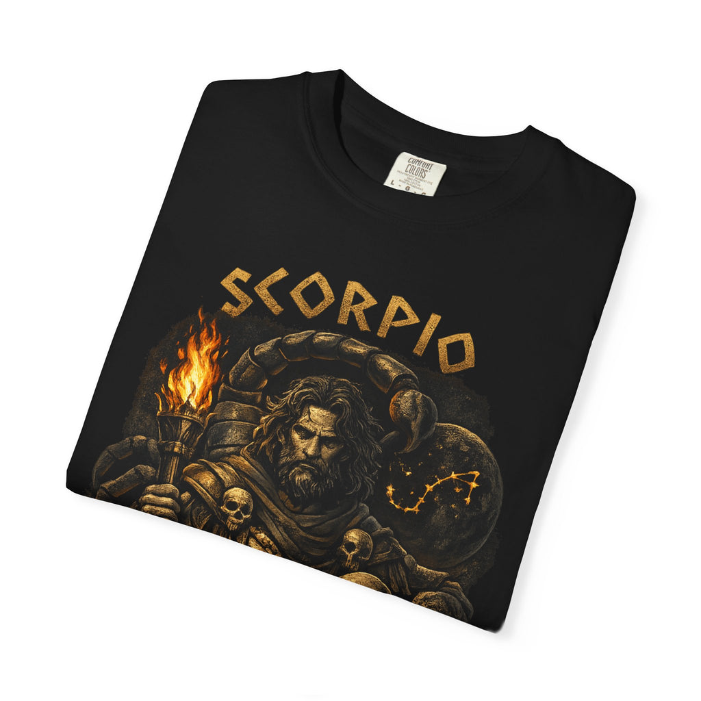 Scorpio Warrior Illustration T-shirt | Zodiac Scorpion Design