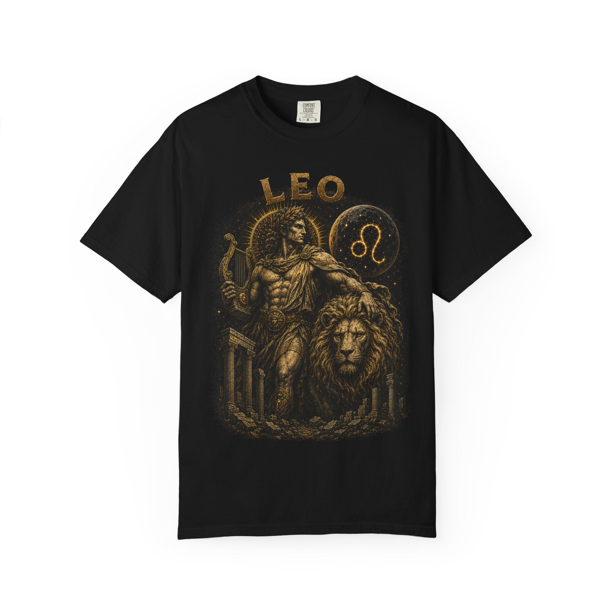 Leo Zodiac Lion Illustration T-shirt | Astrological Sign Tee
