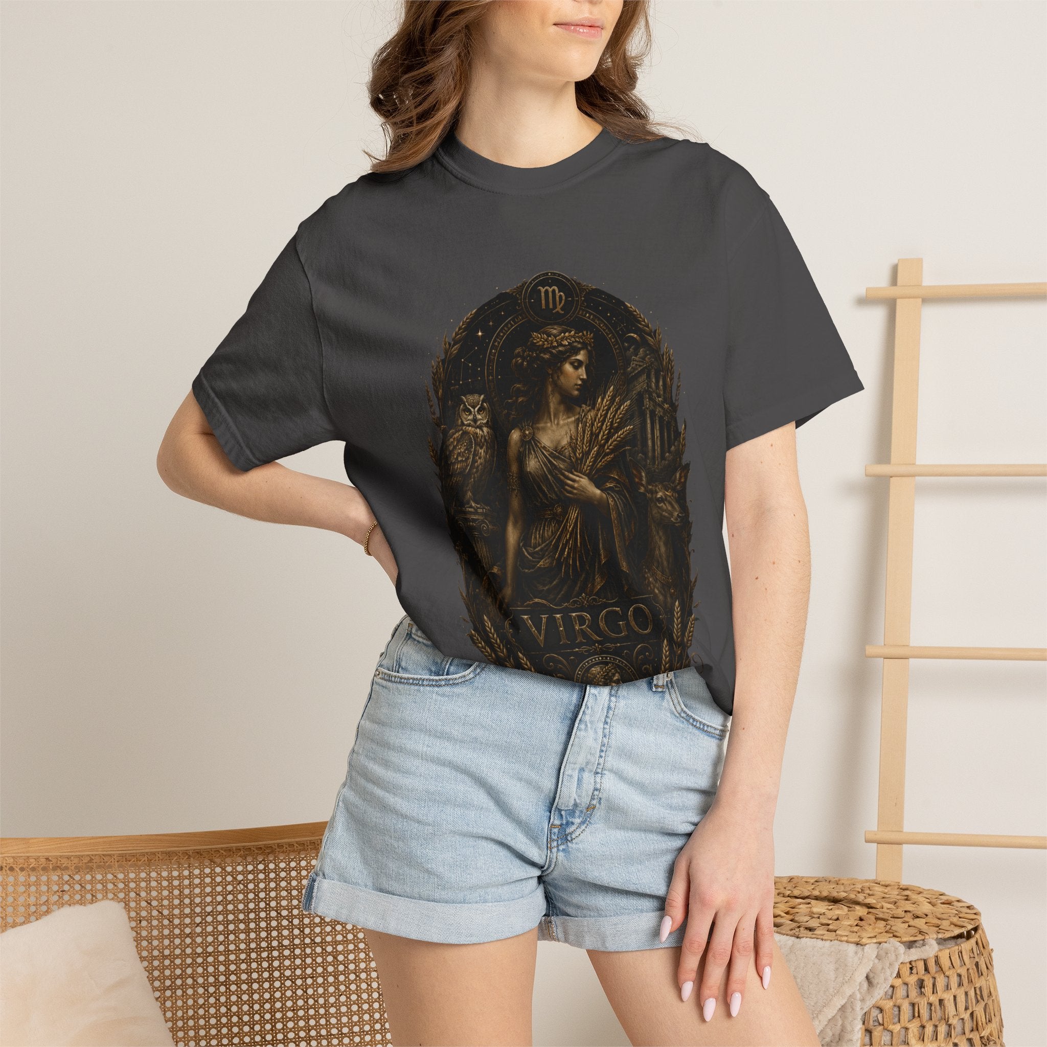 Virgo Goddess Illustration T-Shirt | Zodiac Virgo Shirt