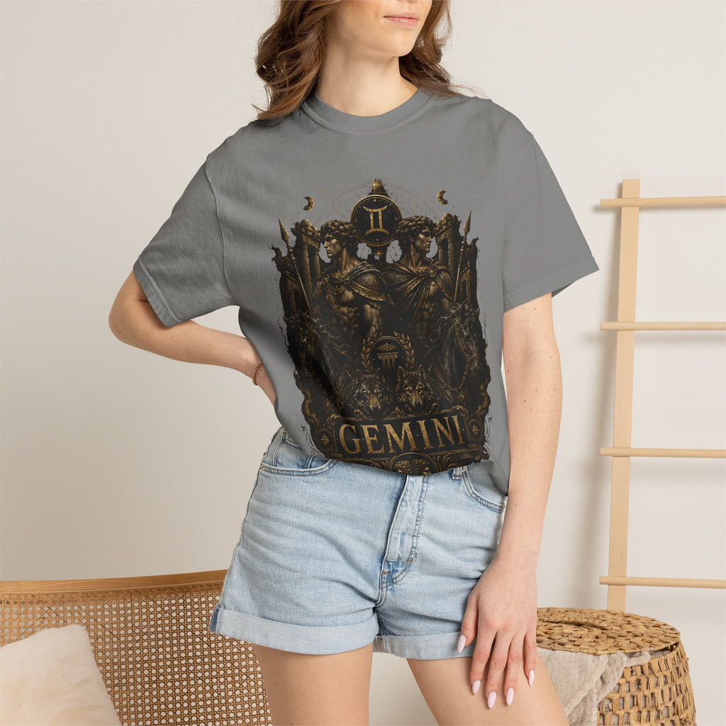 Gemini Zodiac Crest T-Shirt | Astrological Twins Tee