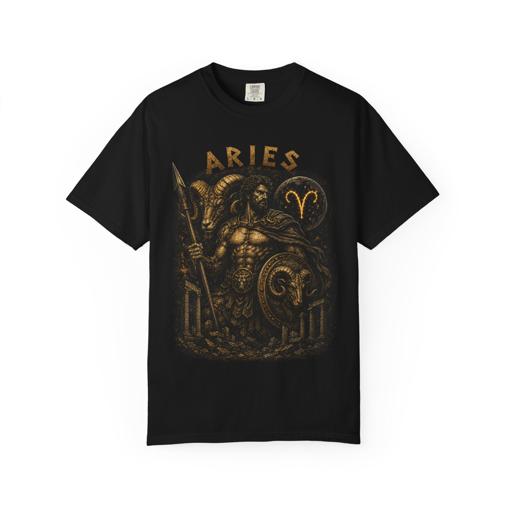 Aries Warrior Ram Graphic T-shirt | Zodiac Constellation Astrology