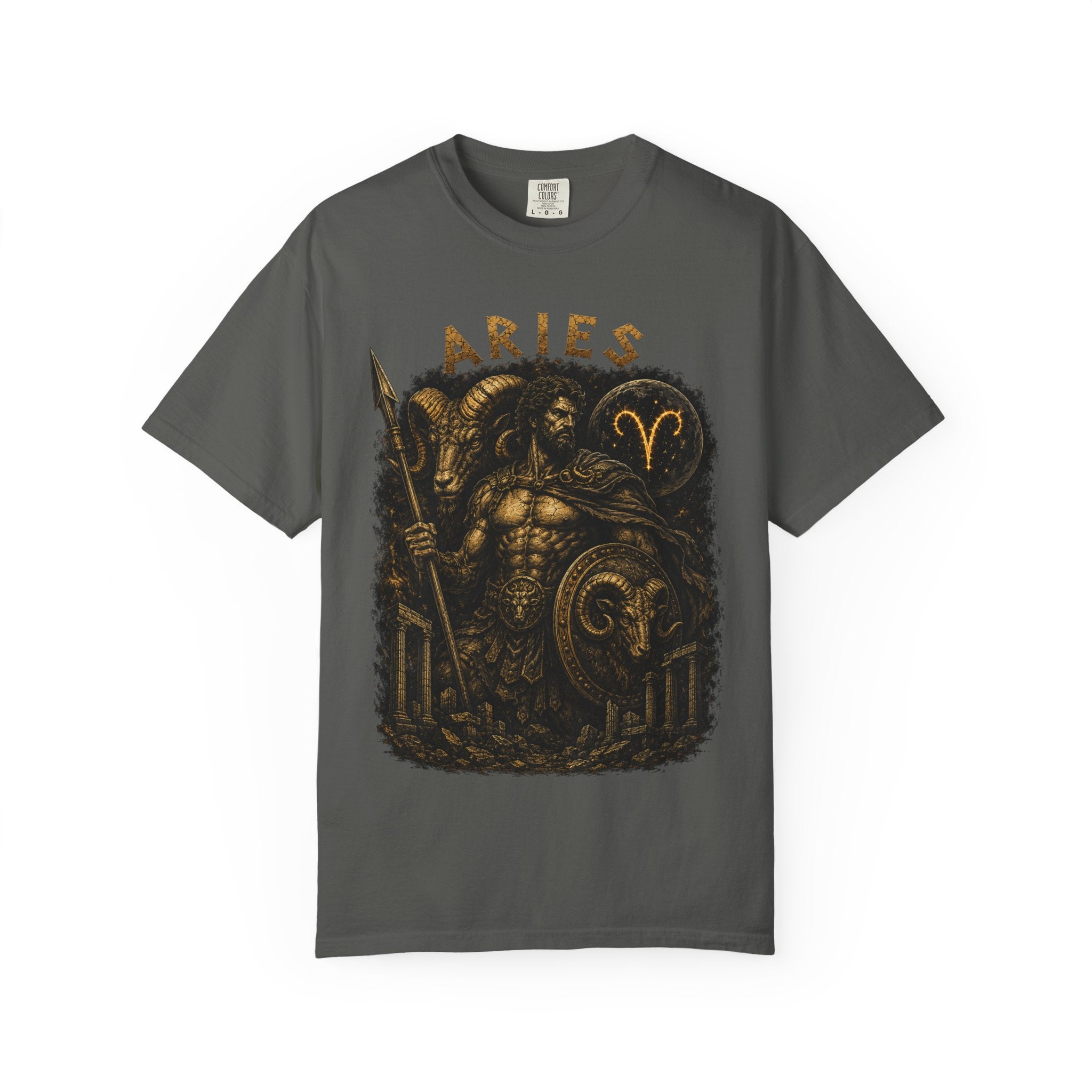 Aries Warrior Ram Graphic T-shirt | Zodiac Constellation Astrology
