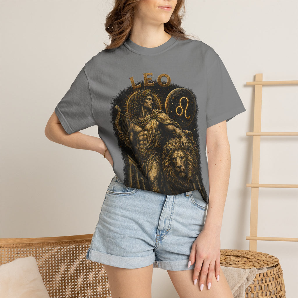 Leo Zodiac Lion Illustration T-shirt | Astrological Sign Tee