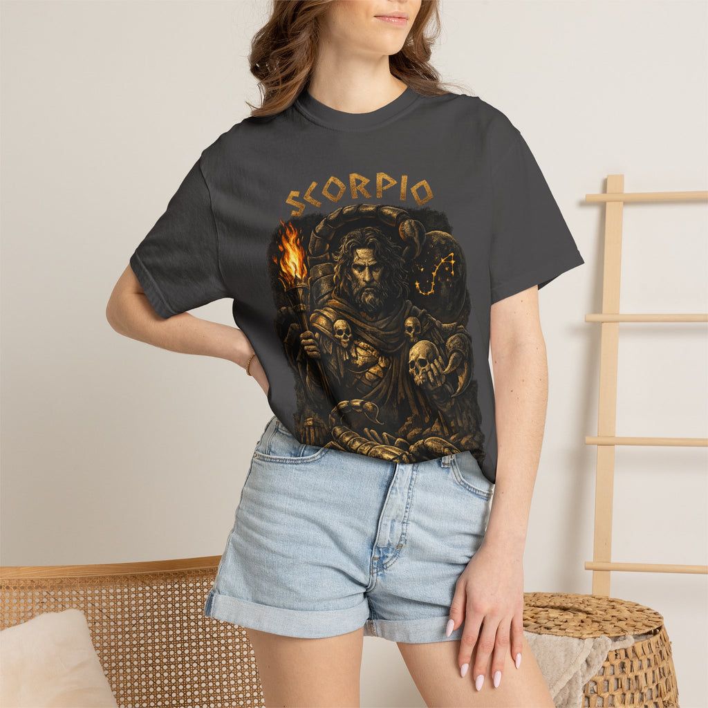 Scorpio Warrior Illustration T-shirt | Zodiac Scorpion Design