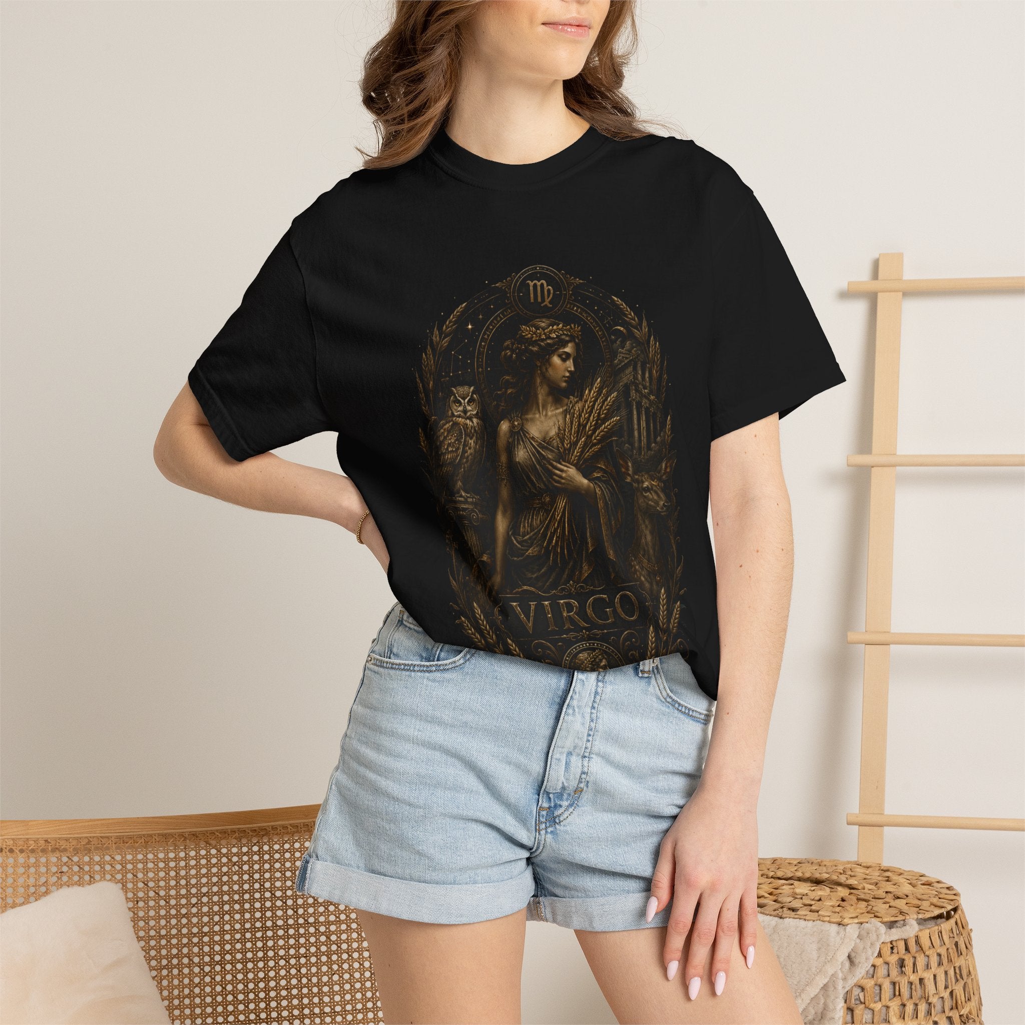 Virgo Goddess Illustration T-Shirt | Zodiac Virgo Shirt