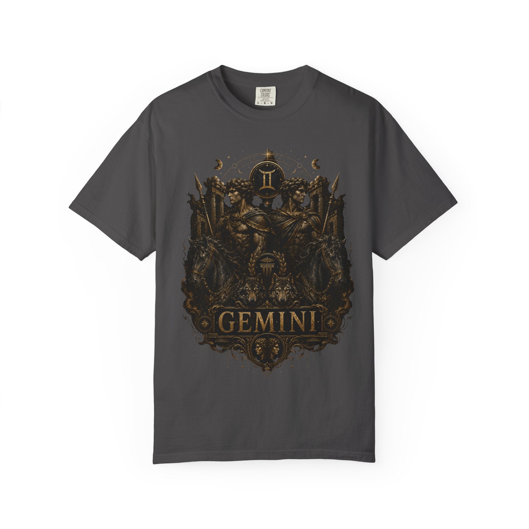 Gemini Zodiac Crest T-Shirt | Astrological Twins Tee