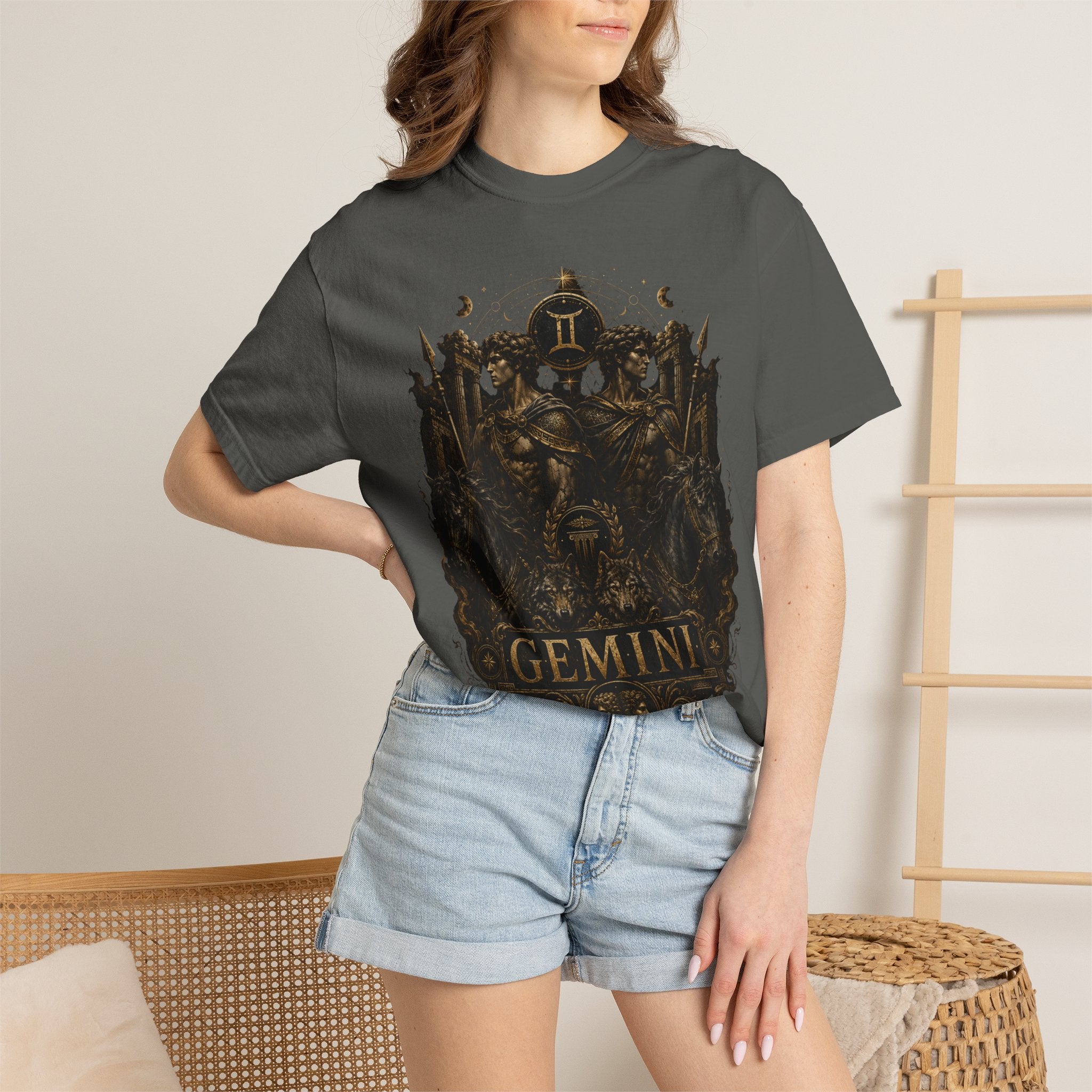 Gemini Zodiac Crest T-Shirt | Astrological Twins Tee