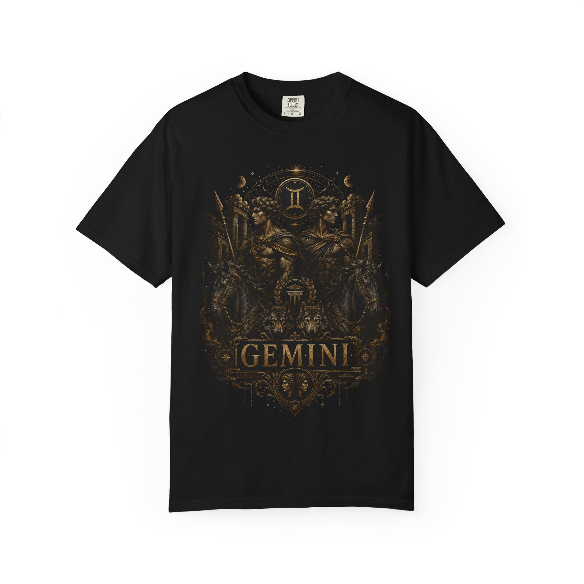 Gemini Zodiac Crest T-Shirt | Astrological Twins Tee