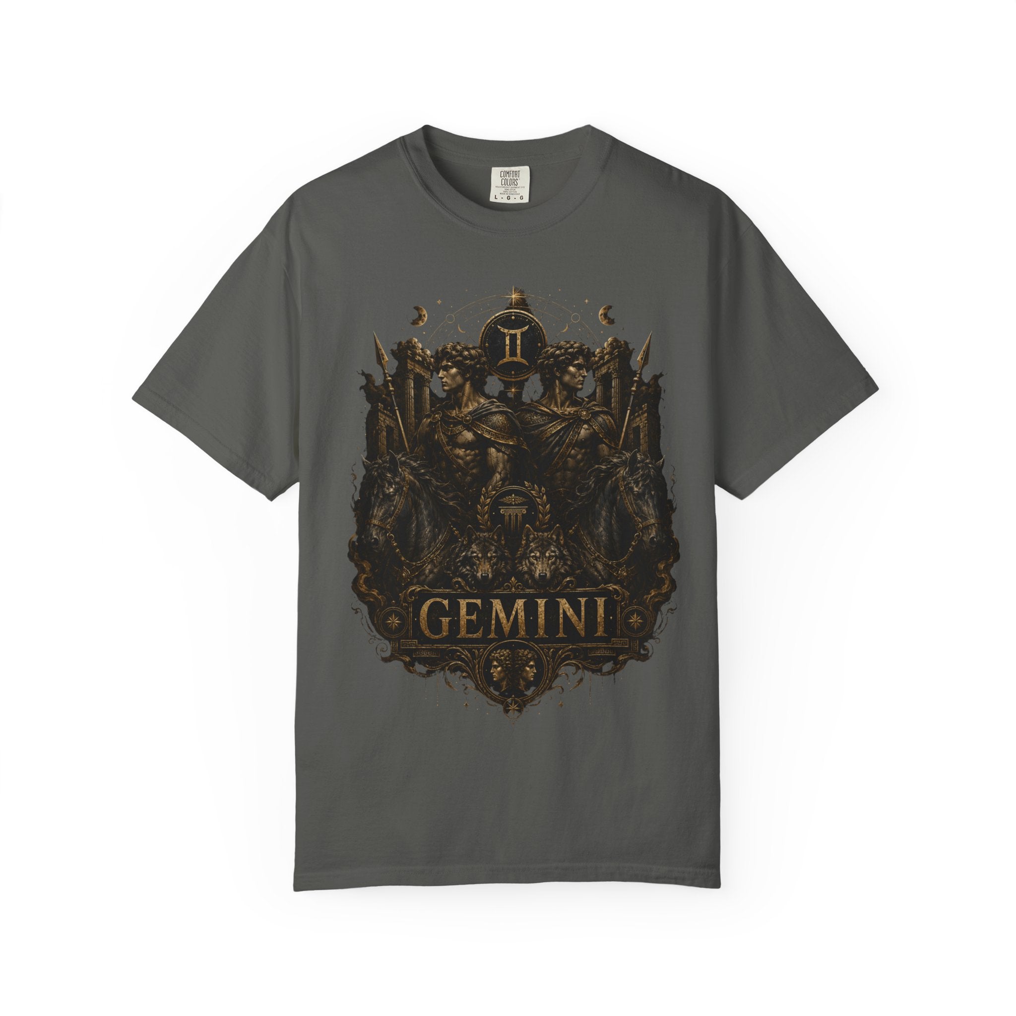 Gemini Zodiac Crest T-Shirt | Astrological Twins Tee