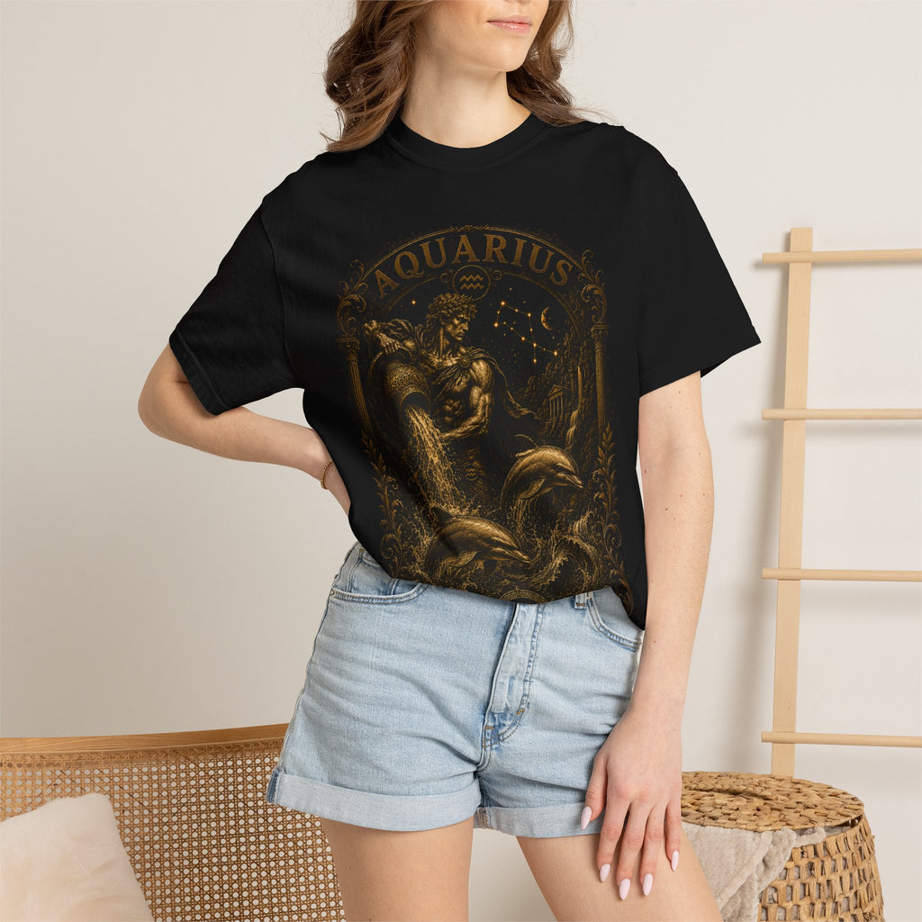 Aquarius Zodiac Water Bearer T-Shirt | Astrological Constellation Tee