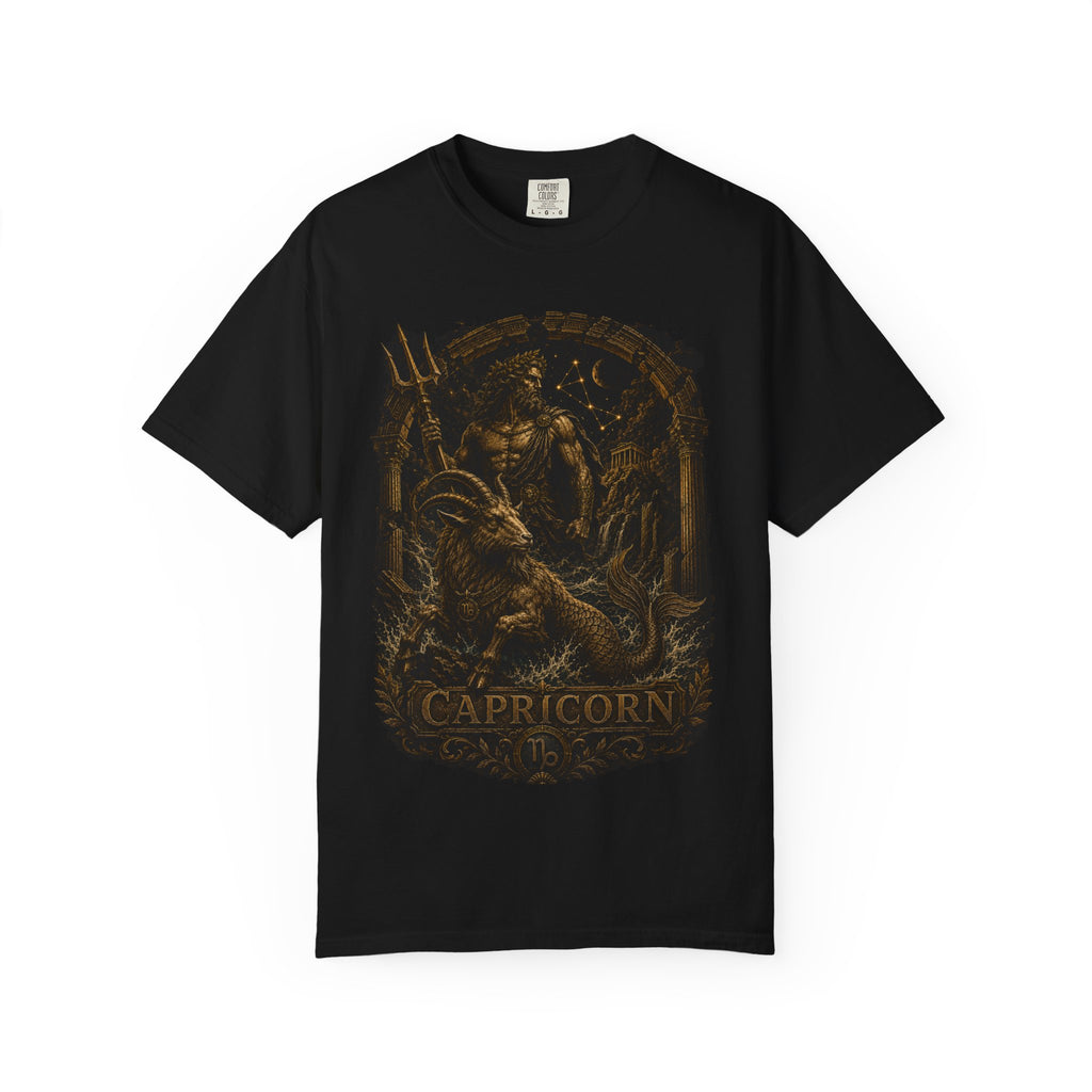 Capricorn zodiac goat illustration T-Shirt | Astrological sign tee