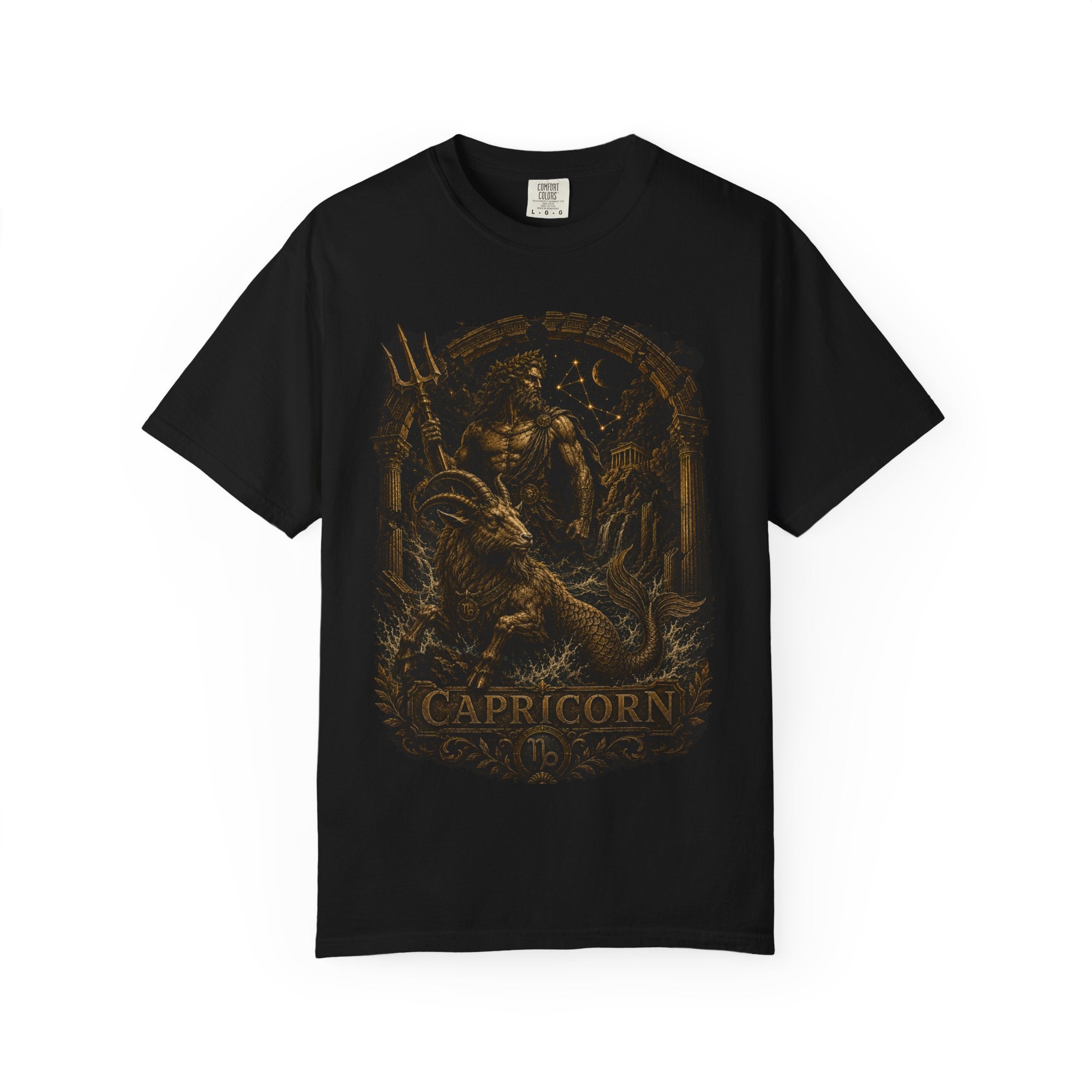 Capricorn zodiac goat illustration T-Shirt | Astrological sign tee