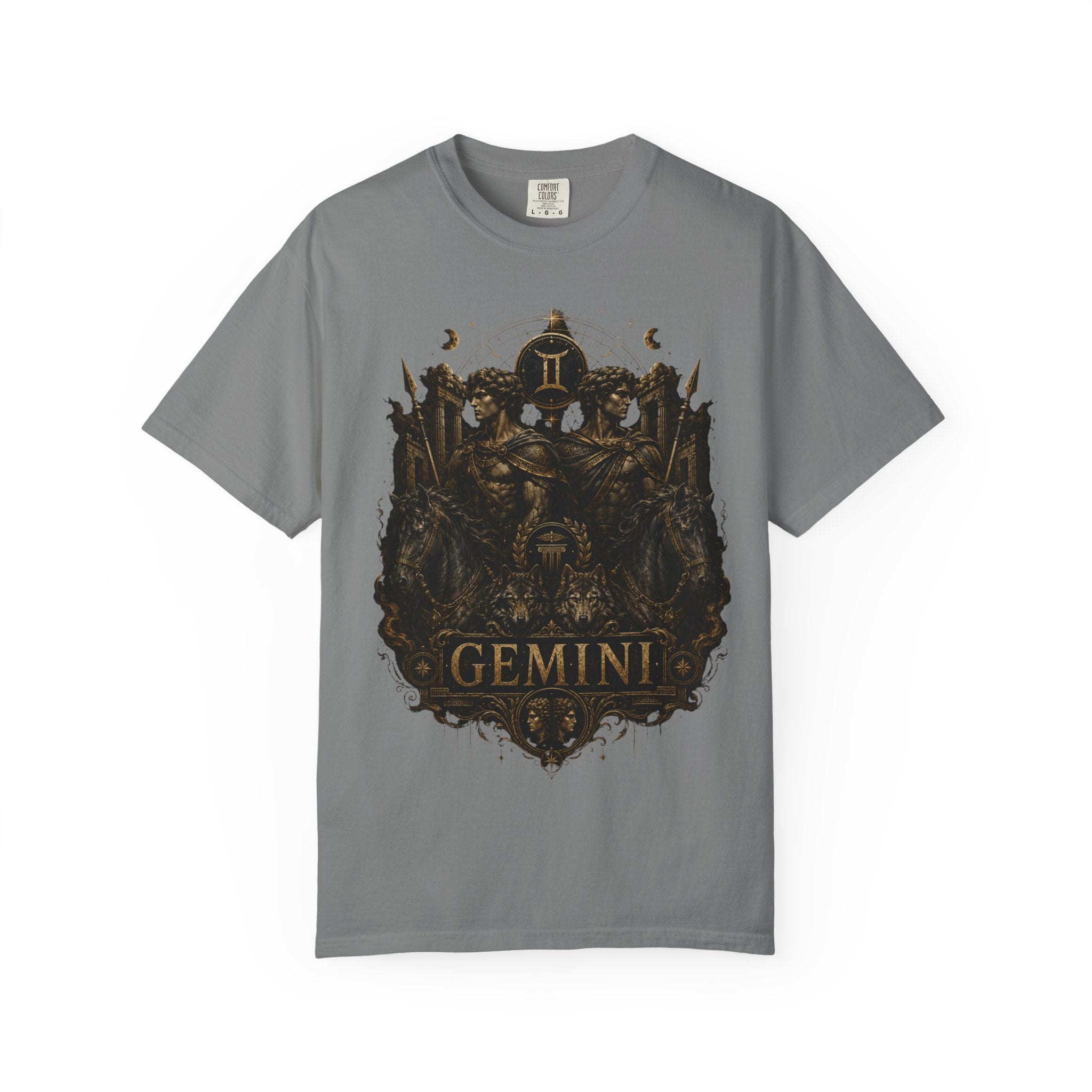 Gemini Zodiac Crest T-Shirt | Astrological Twins Tee