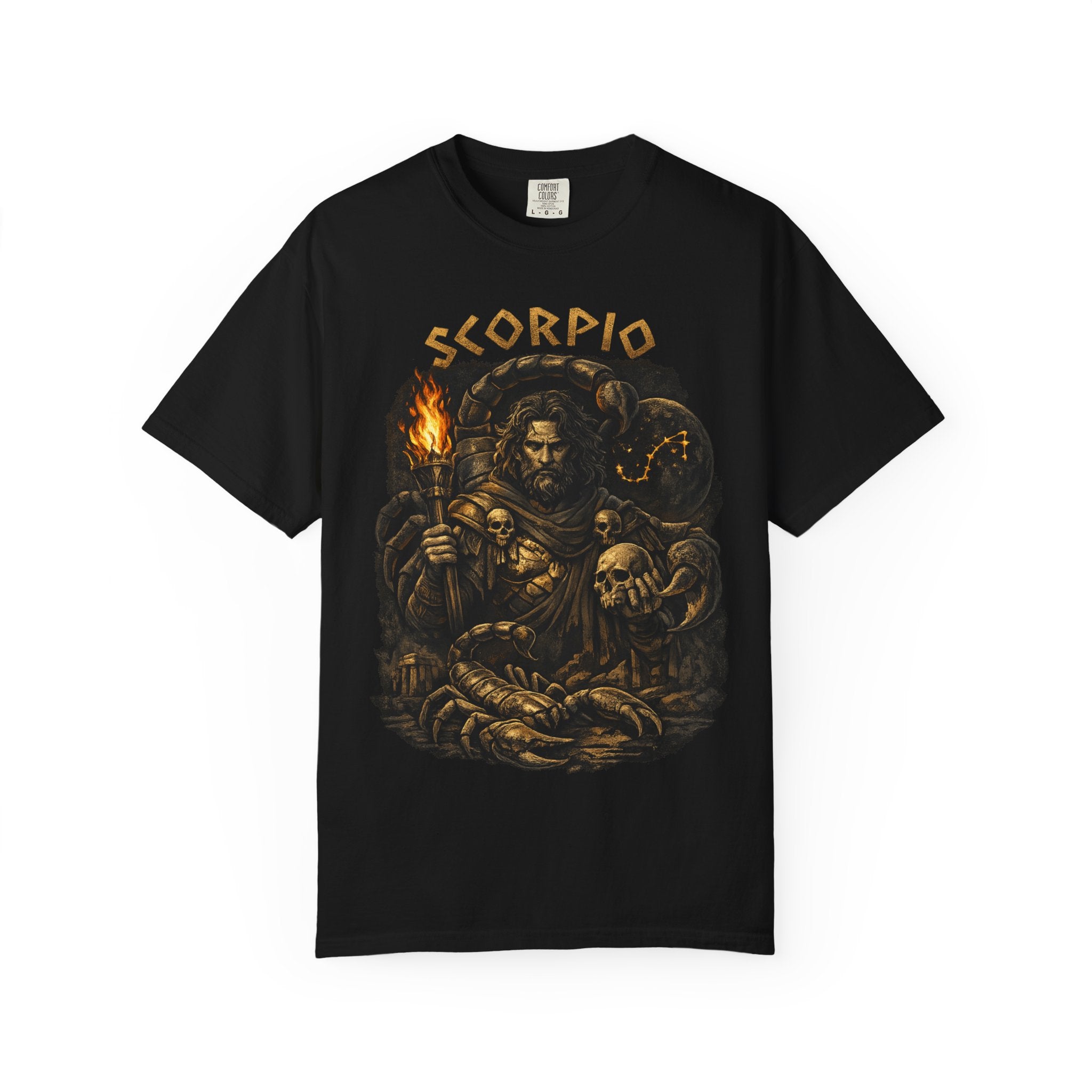 Scorpio Warrior Illustration T-shirt | Zodiac Scorpion Design