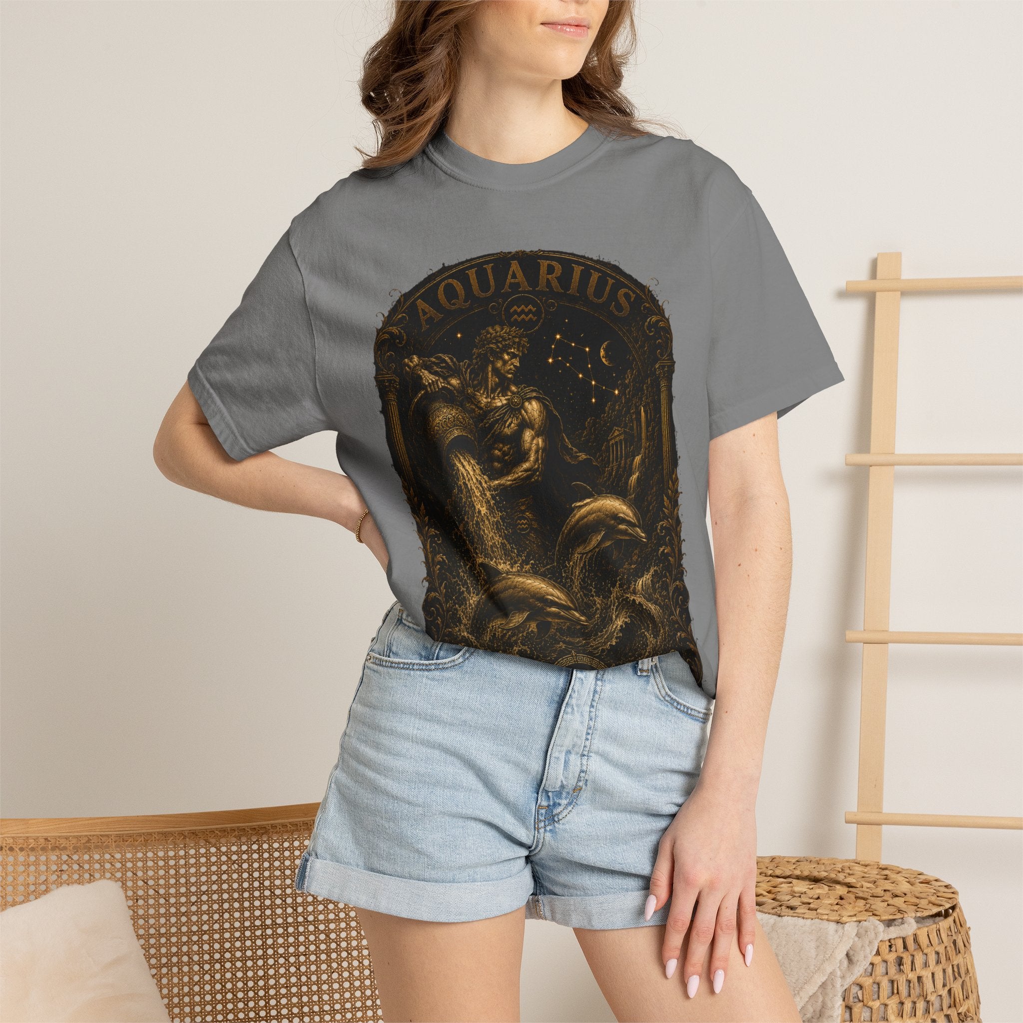 Aquarius Zodiac Water Bearer T-Shirt | Astrological Constellation Tee