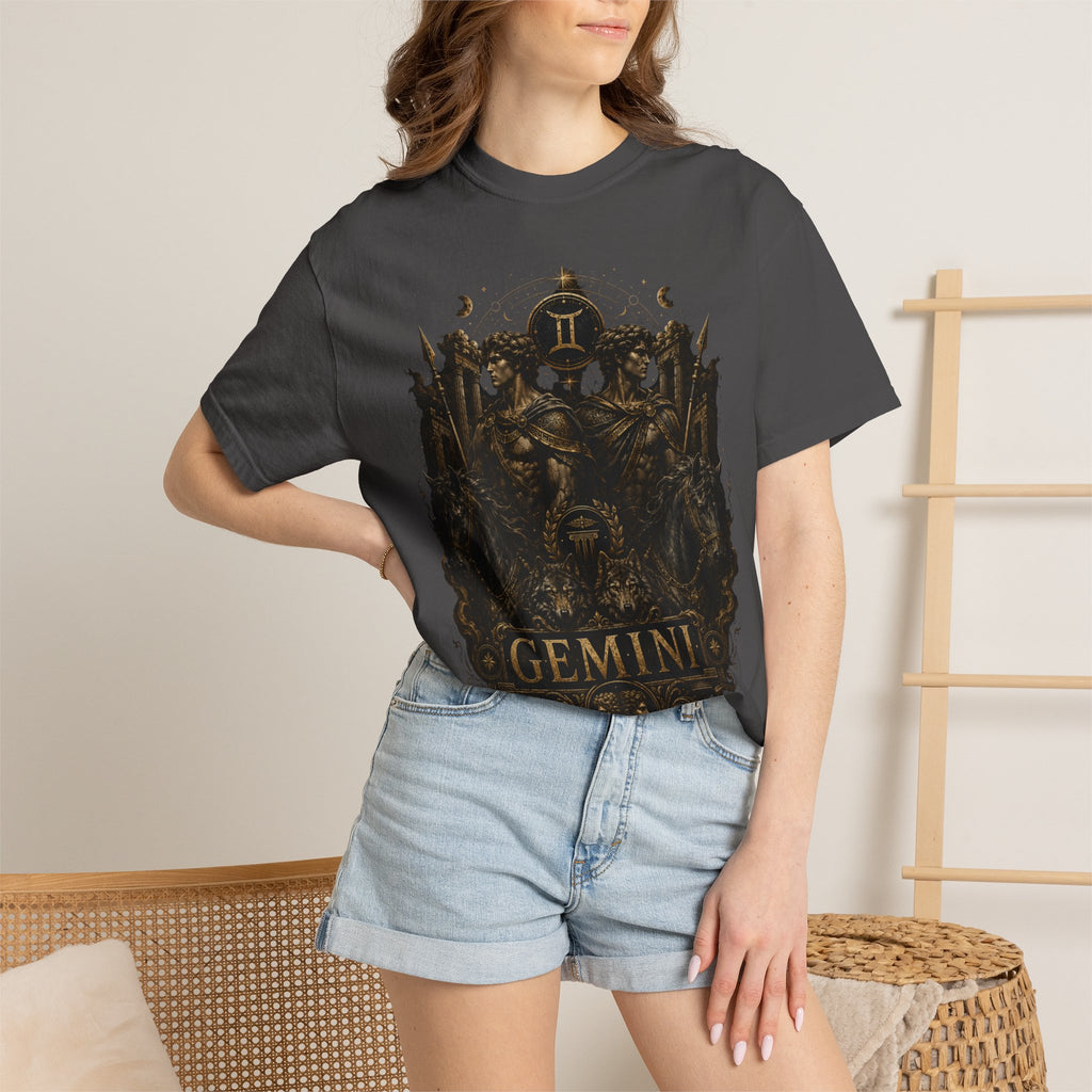 Gemini Zodiac Crest T-Shirt | Astrological Twins Tee