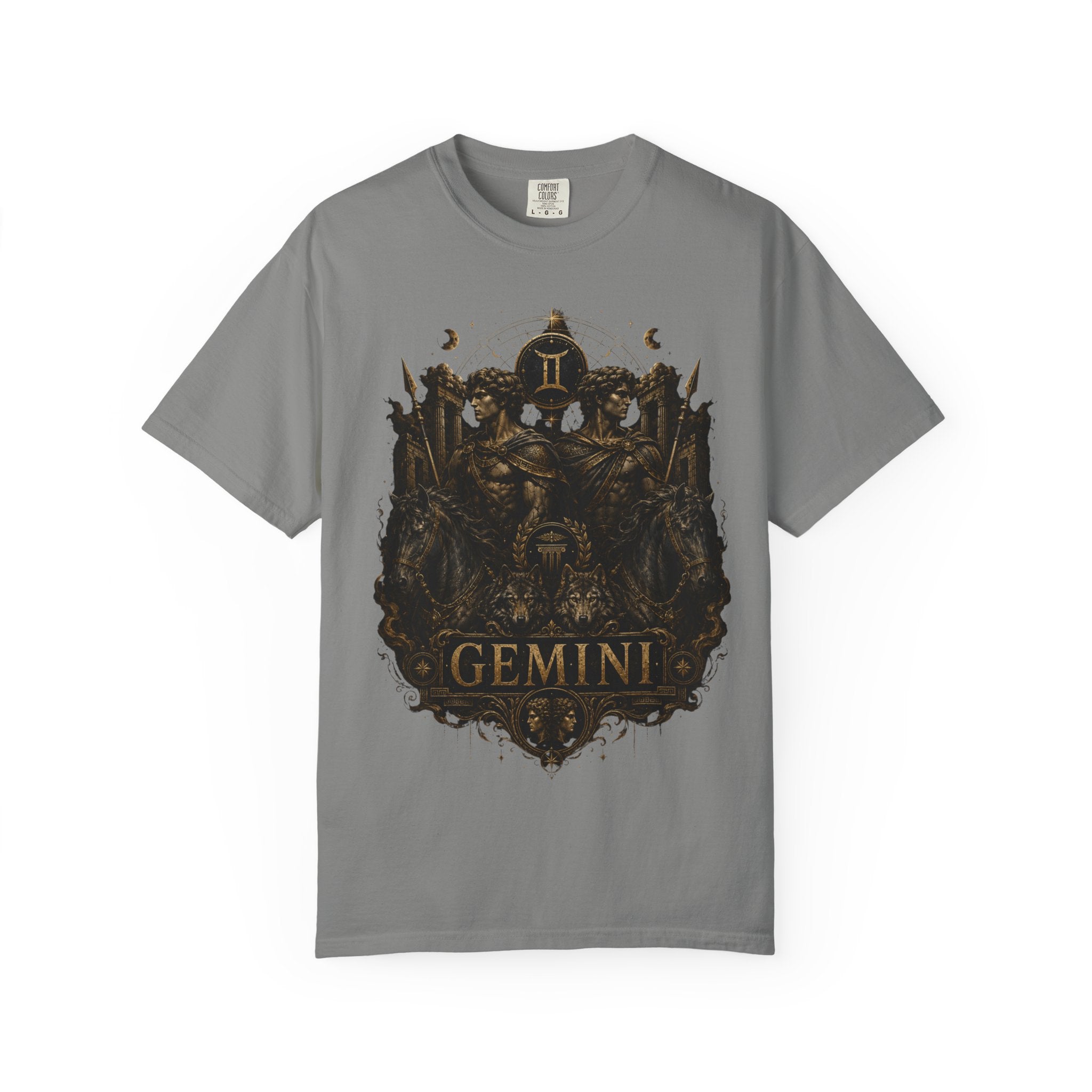 Gemini Zodiac Crest T-Shirt | Astrological Twins Tee