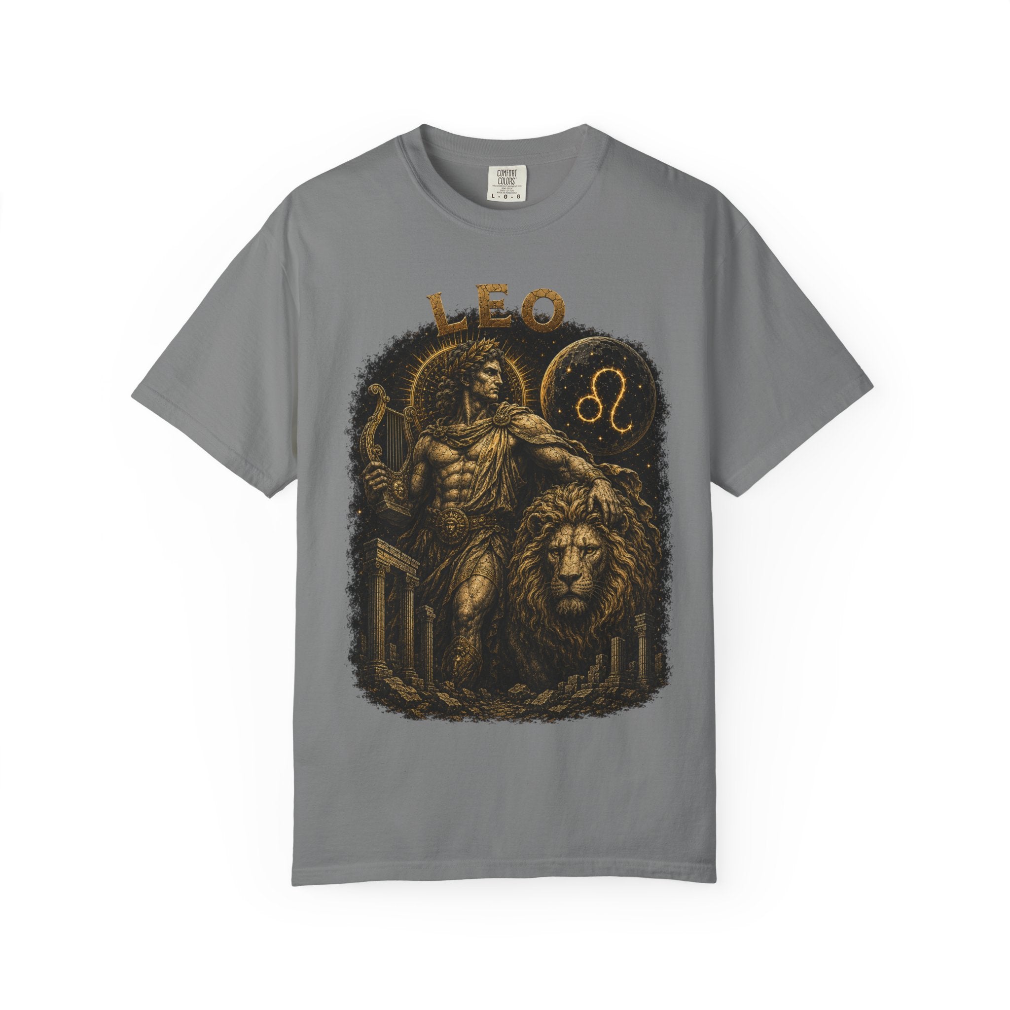 Leo Zodiac Lion Illustration T-shirt | Astrological Sign Tee