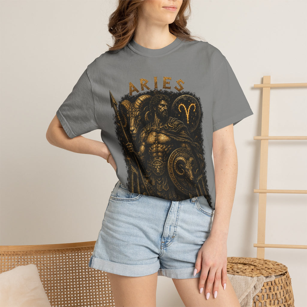 Aries Warrior Ram Graphic T-shirt | Zodiac Constellation Astrology