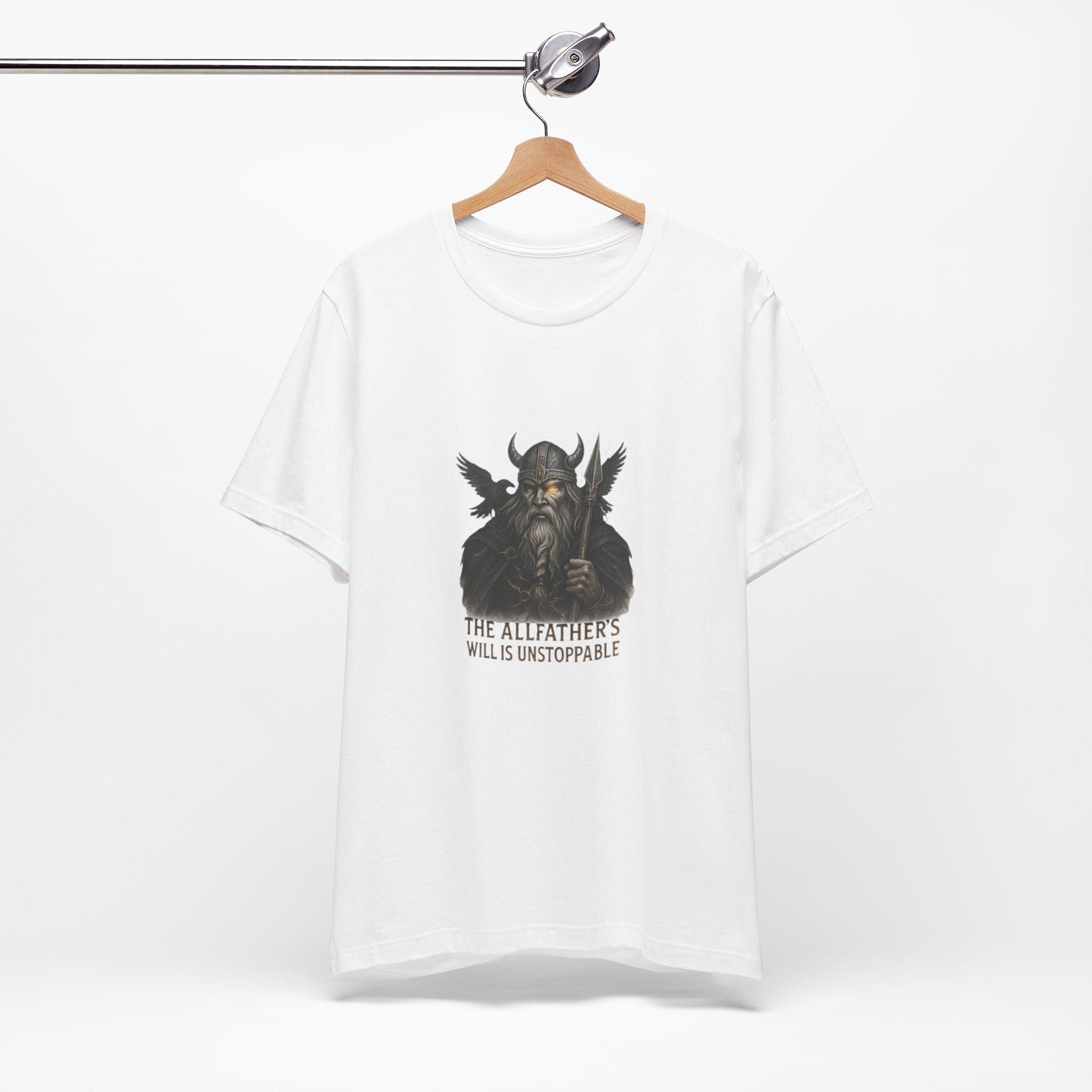 Minimalist T-Shirt with a design odin, Norse Mythology Graphic Tee, Unisex Casual Top, Odin Symbol Shirt, Simple Modern Tee, Weekend Outfit