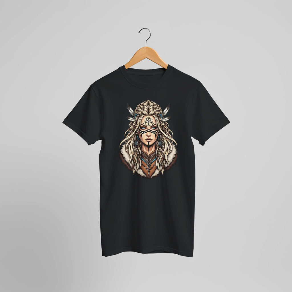 Shaman Girl T-Shirt, Minimalist Spiritual Soul Tee, Tribal Art Clothing
