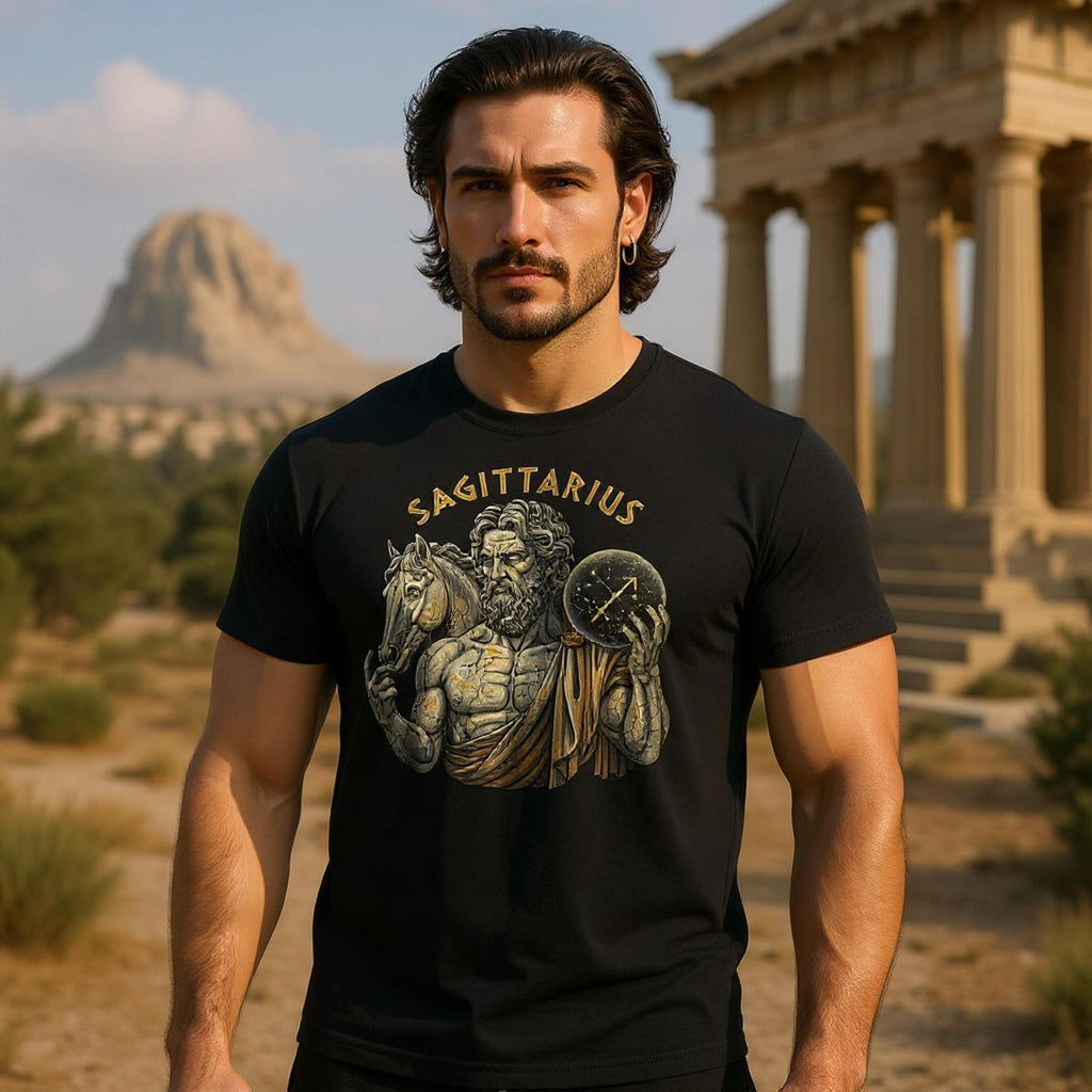 Minimalist Zeus Sagittarius T-Shirt - Unisex Cotton Tee - Perfect Astrology Gift