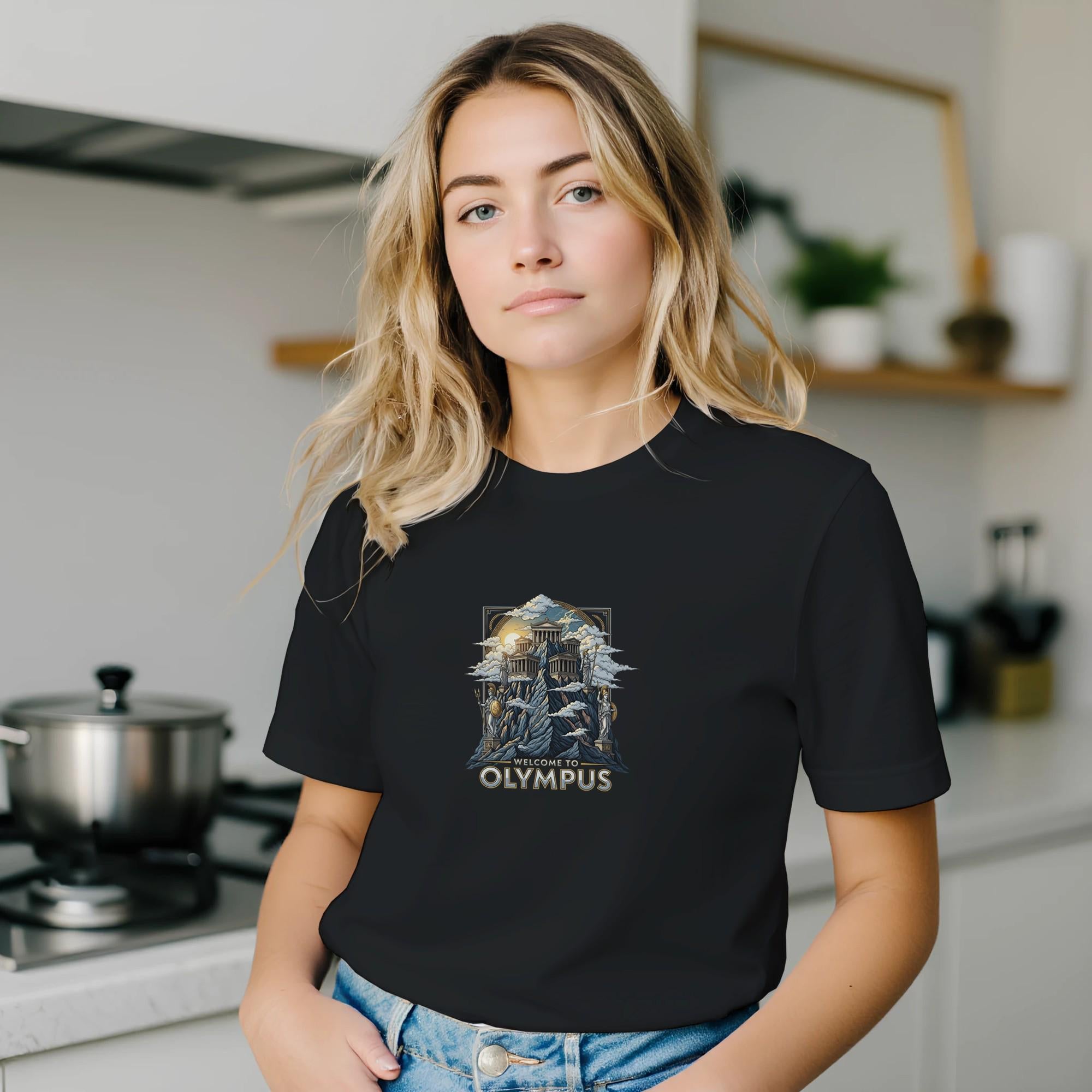 Welcome to Olympus T-Shirt – Soft Eco-Friendly Print – Unisex Clothing