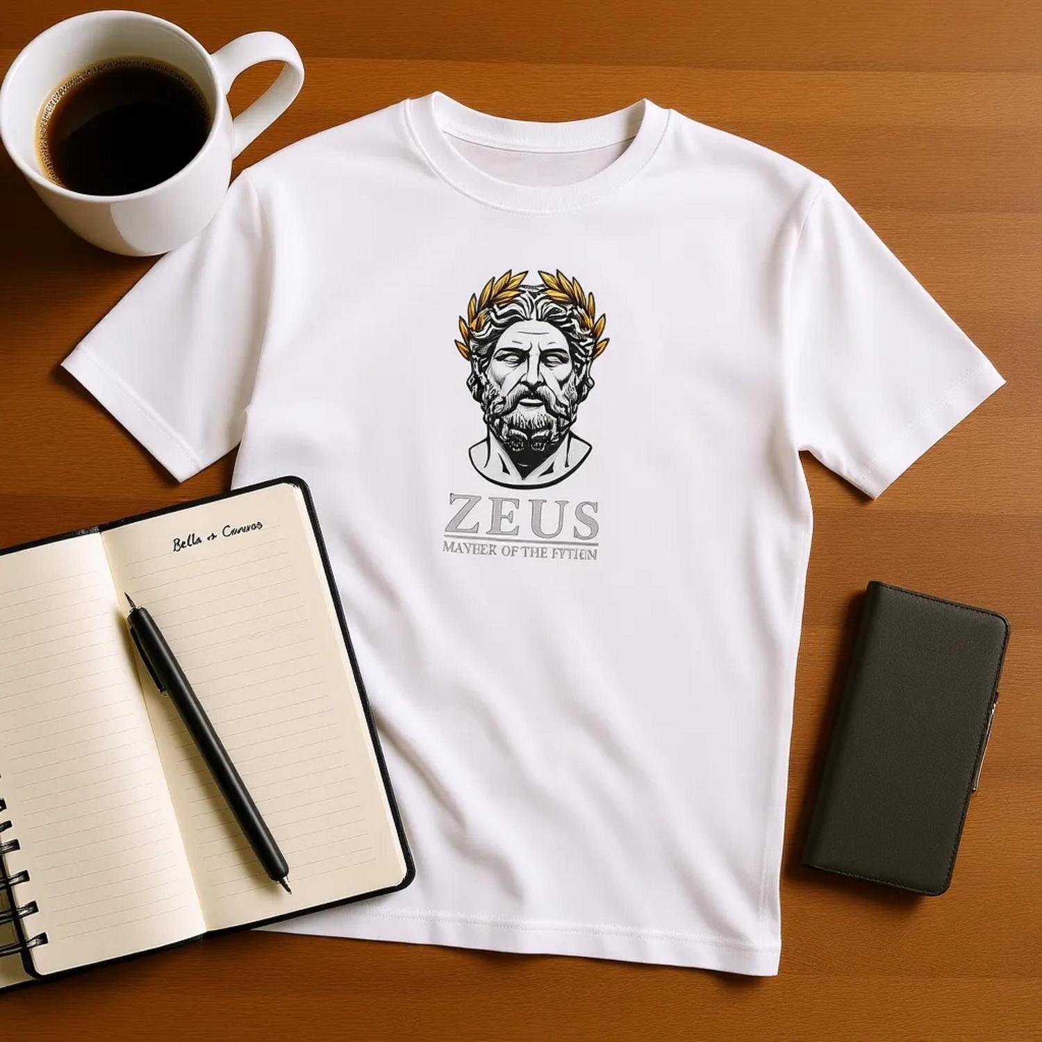Zeus T-Shirt | Greek Mythology Art | Soft Unisex Tee for Mythology Lovers
