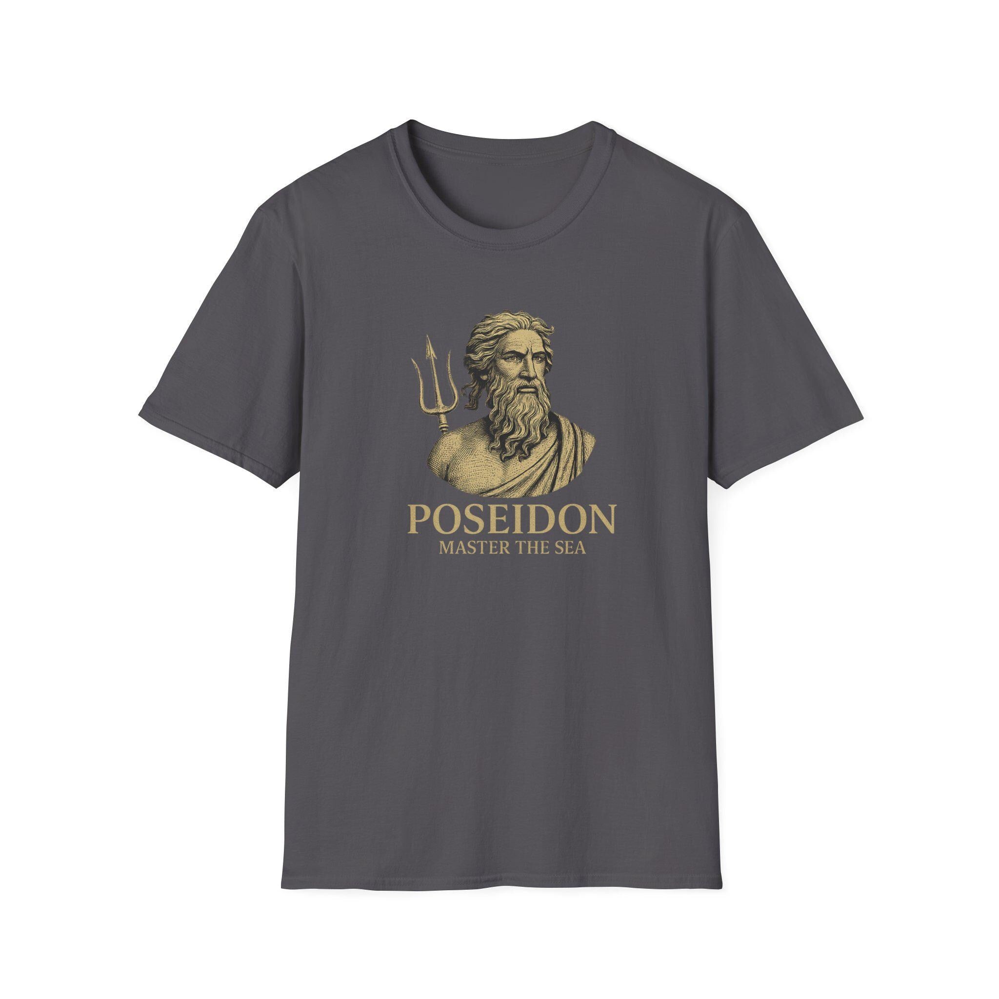Greek God Poseidon Unisex Tee Shirt, Mythology Beach Ocean Top, Neptune Men Women Tshirt, Mythical Sea King Camiseta, Sea Deity Shirt, Greek