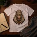 Minimalist Shaman Girl T-Shirt - Handmade Cotton Tee - Casual Wear & Unique Design